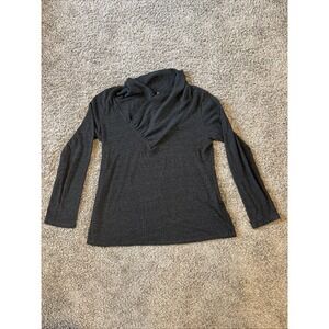 Chalet et Ceci LARGE Gray Tunic Top Asymmetric Boho Sustainable‎ Artsy